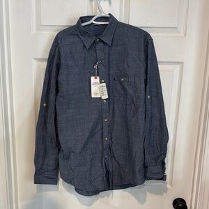 #46 Izod Saltwater Chambray Shirt in Blue